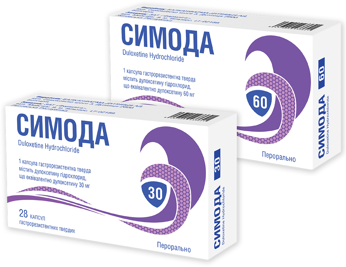 Duloxetine in the treatment of chronic myofascial pain syndromes.  O.H.  Morozova, A.A.  Yaroshevskiy.  Neuronus. 2017